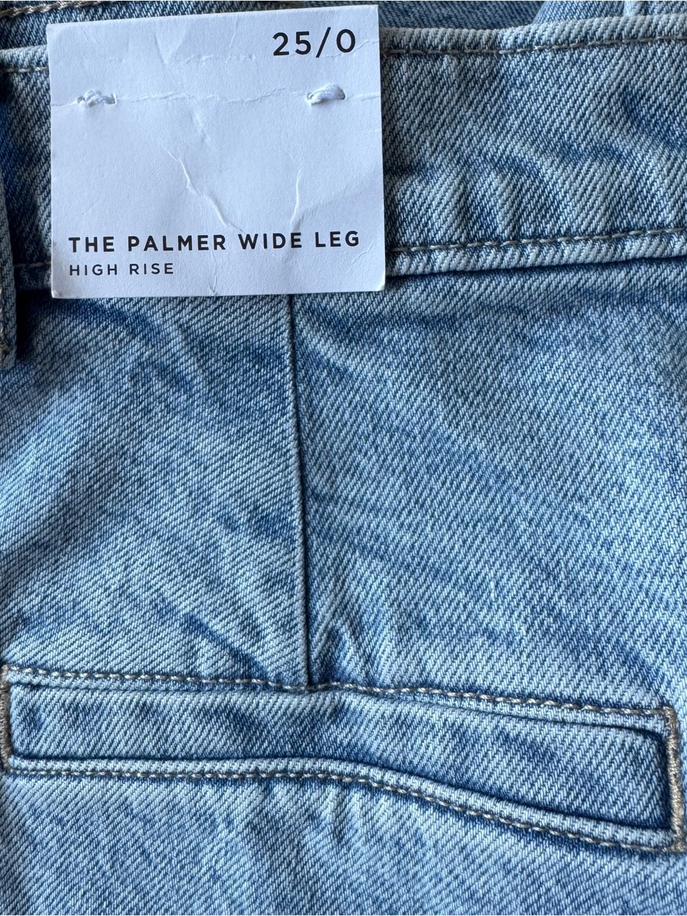 LOFT Palmer Denim Wide Leg Crop Pants Size 25 In Refined Blue - Picture 9 of 10